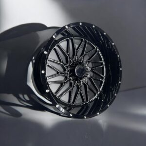 22X12 5X127 SAIYAN WHEELS CB78.1MM -44MM GLOSS BLACK MILLED