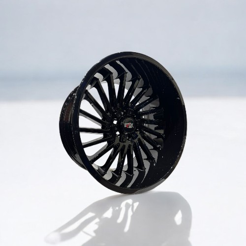 22X12 6X135 6X139.7 EVOX WHEELS CB106.1MM -44MM GLOSS BLACK