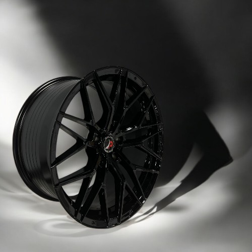 19X9.5 5X113 FLOW FORMING PISTON WHEELS P2104 CB72.6 35MM GLOSS BLACK