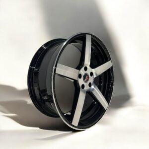 20X8.5 5X113 PISTON WHEELS P7243 CB72.6MM 35MM GLOSS BLACK MACHINED FACE