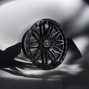 20X10 6X135 6X139.7 HAWK WHEELS  T0975 CB108 -12MM GLOSS BLACK