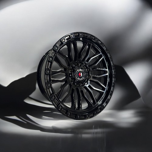 20X10 6X135 6X139.7 HAWK WHEELS  T0975 CB108 -12MM GLOSS BLACK