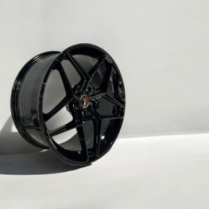 18X8.5 5X113 FLOW FORMING PISTON WHEELS P10192 CB72.6MM 35MM GLOSS BLACK