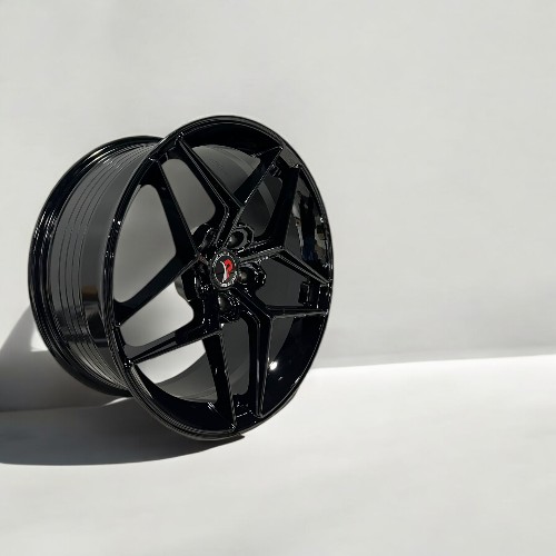 18X8.5 5X113 FLOW FORMING PISTON WHEELS P10192 CB72.6MM 35MM GLOSS BLACK
