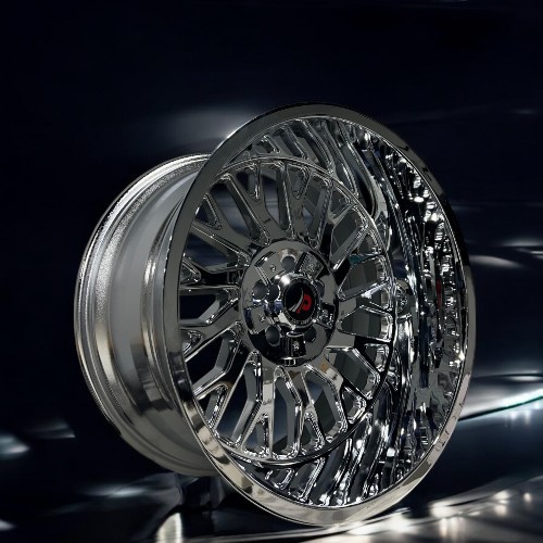 22X12 5X127 5X139.7 PISTON OFF-ROAD WHEELS P3923 CB78.1MM -44MM CHROME