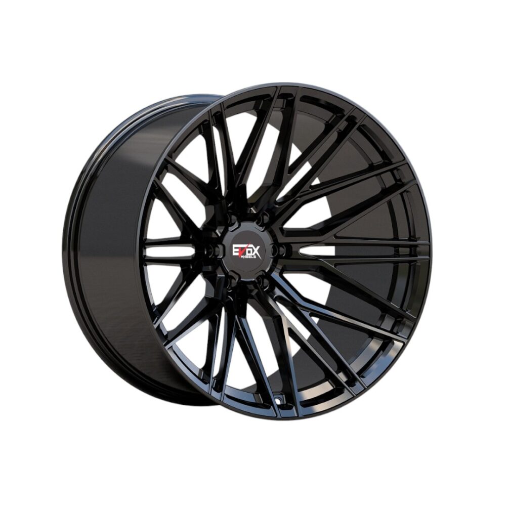 22X12 6X139.7 EVOX WHEELS FLOW FORMING E2445 CB106.1MM -44MM GLOSS BLACK